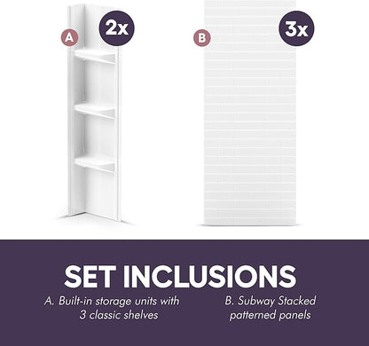 White Polystyrene Tub Wall Surround 32"x 60"x 58" - Image 5