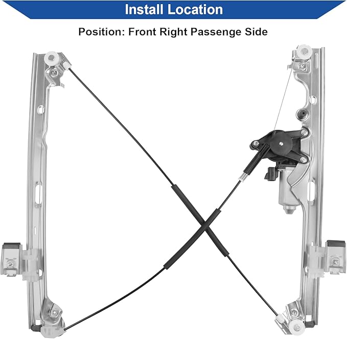 Obaee 741-443 Front Right Passenge Side Power Window Regulator - Image 4