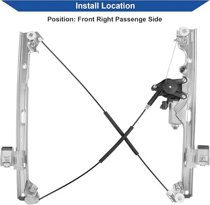 Obaee 741-443 Front Right Passenge Side Power Window Regulator - Image 4