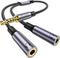 MOSWAG Headphone Splitter for 2 TRRS Headphones, 3.5mm Male to 2 Female Audio by MOSWAG