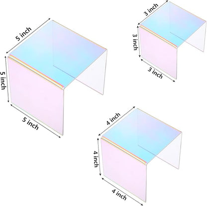Chuangdi 2 Sets Acrylic Display Risers, Product Stand, Jewelry Display Riser - Image 3