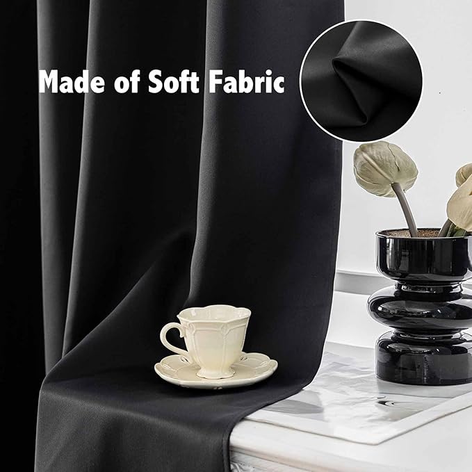 Anytime 100% Blackout Curtain 2 Panels Set, Thermal Insulated Window Drapes - Image 6