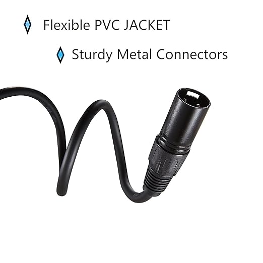 MFL. 25 ft Flexible DMX Cable 3 Pin Signal XLR Male to Female Cable Wire - Image 4