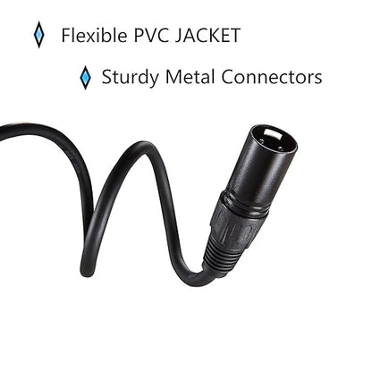 MFL. 25 ft Flexible DMX Cable 3 Pin Signal XLR Male to Female Cable Wire - Image 4