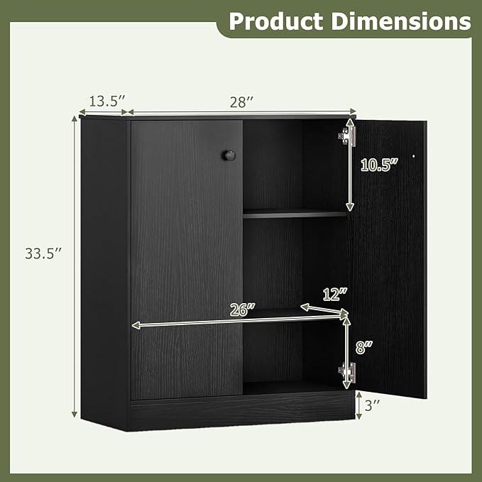 Giantex 2 Door Storage Base Cabinet - Image 3