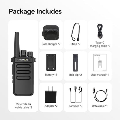 Retevis MateTalk P4 Digital Walkie Talkies - Image 9
