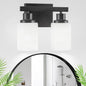 DIKAIDA Bathroom Light Fixtures Over Mirror, 2-Light Modern Matte Black Vanity by DIKAIDALights