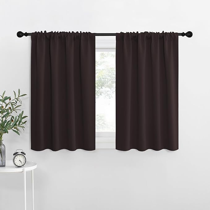 NICETOWN Blackout Curtains for RV Windows, Toffee Brown, 2 Panels, Room by NICETOWN