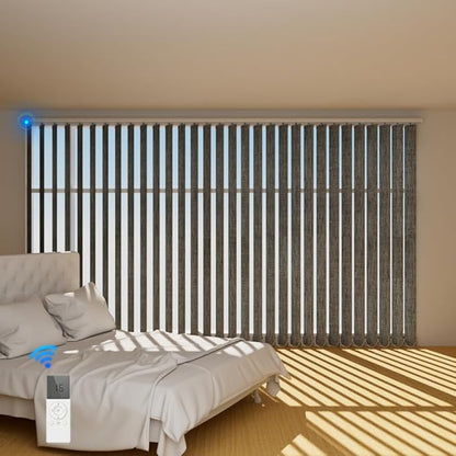 Blindify Motorized Vertical Blinds, Dark Grey by BlindifyOffical
