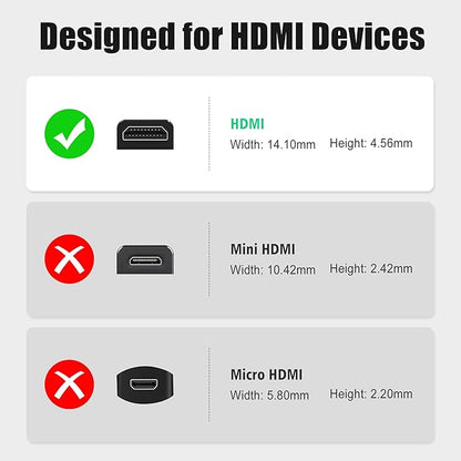 AGVEE 2 Pack 180 Degree Angled HDMI Male to HDMI Female Adapter, U-Shaped - Image 4