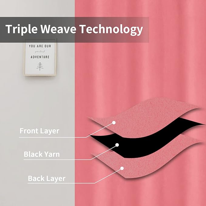 Easy-Going Blackout Curtains for Bedroom, Solid Thermal Insulated Grommet and - Image 3