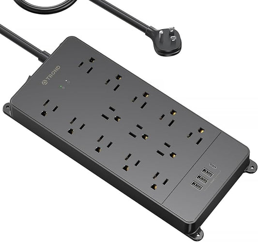 TROND Power Strip Surge Protector 10 ft Cord, 4000 Joules, ETL Listed, 13 by TRONDOfficial