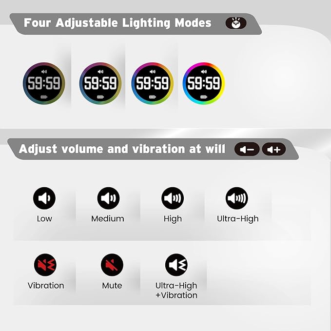 Pomodoro Timer, Magnetic Visual Timer - Image 2