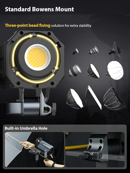 Video Light, COLBOR CL220 Lite 220W Continuous Lighting 2700-6500K Bi-Color - Image 9