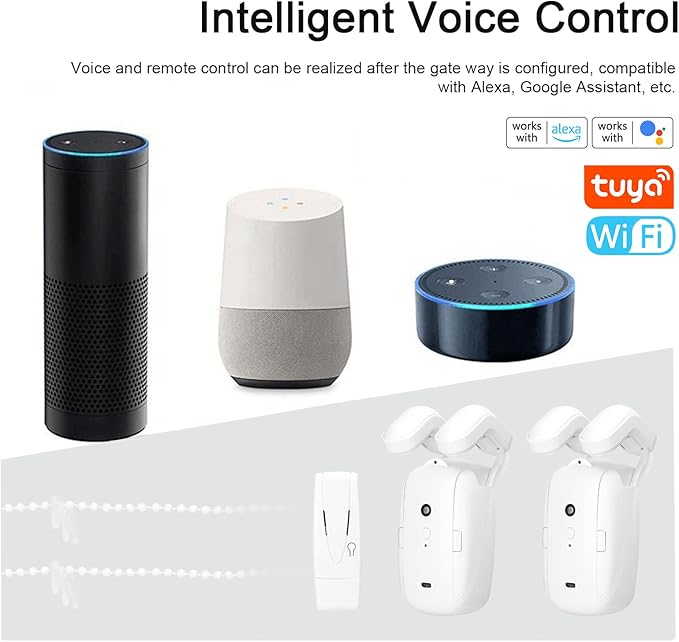 2PCS Tuya WiFi Intelligent Curtain Motor Electric Curtain Robot Automatic - Image 5