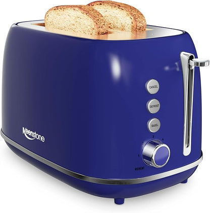 Keenstone Retro 2-Slice Stainless Steel Toaster by Keenstone
