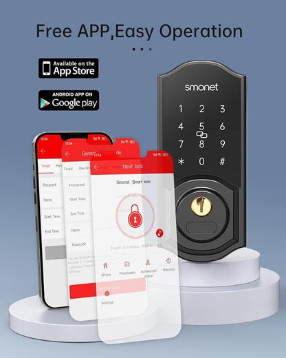 Smart Deadbolt, SMONET Keyless Entry Door Lock - Image 8