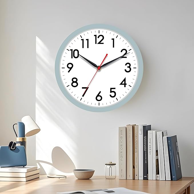 AKCISOT Wall Clock, Modern Small Wall Clocks Battery Operated 12 Inch, Silent - Image 5