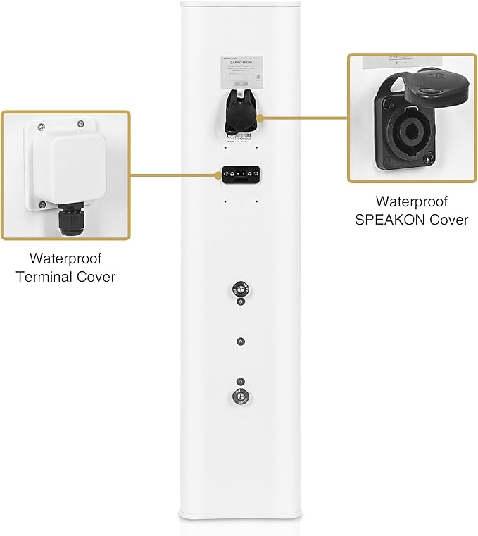 Sound Town Weatherproof Compact Aluminum Line Array Column Speaker - Image 4
