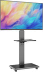 Rolling TV Stand, Mobile TV Cart by Afaloona