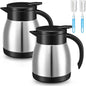 Norme 2 Pcs Thermal Coffee Carafe Insulated Stainless Steel Coffee Carafe by Norme