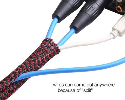 Alex Tech 10ft - 3/8 inch Cord Protector Wire Loom Tubing Cable Sleeve Split - Image 3