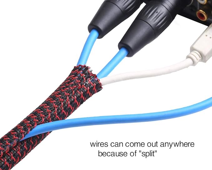 Alex Tech 25ft - 3/4 inch Cord Protector Wire Loom Tubing Cable Sleeve Split - Image 3