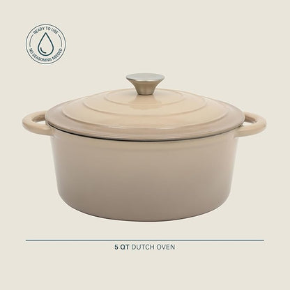 Gibson Home Addlestone 5 Qt Enameled Cast Iron Dutch Oven Pot - Image 2