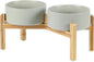 Ceramic Raised Double Bowls Set by Havniva