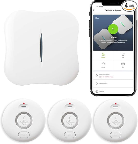 WiFi Water Leak Detectors for Home 3 Pack, Wireless Smart Water Leak Sensor by Unknown