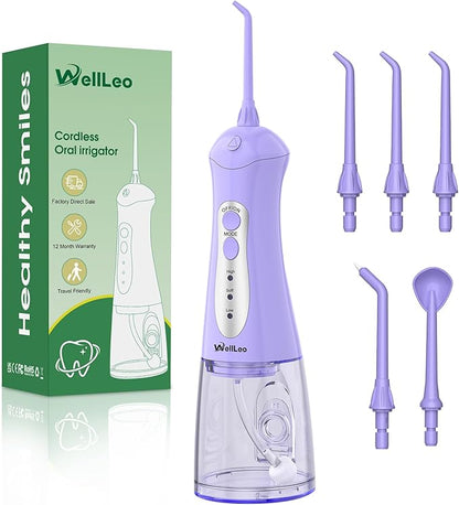 WellLeo Water Flosser for Teeth, Portable Oral Irrigator Rechargeable Water by Wellleo