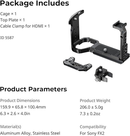 SmallRig Camera Cage for Sony FX2, HawkLock Quick Release FX2 Cage - Image 8