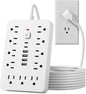 JouleLoom 15 FT Flat Plug Surge Protector Power Strip, 11 Multiple AC Outlets by JouleLoom