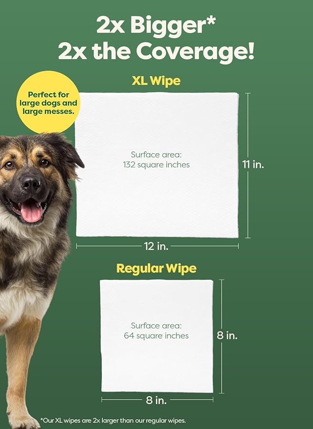 Earth Rated XL Pet Wipes for Dogs & Cats, Unscented Hypoallergenic, 60 Ct - Image 3