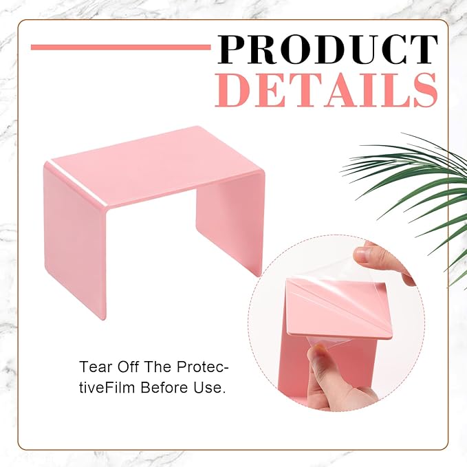 Chuangdi 2 Sets Acrylic Display Risers, Product Stand, Jewelry Display Riser - Image 3