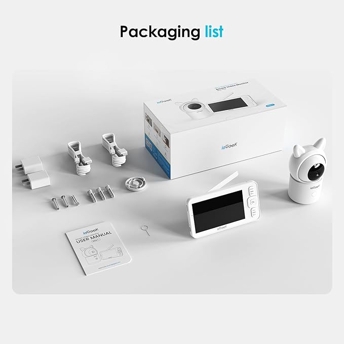 ieGeek Baby Monitor with Camera and Audio, Upgraded Night Vision/PTZ/2-Way - Image 7