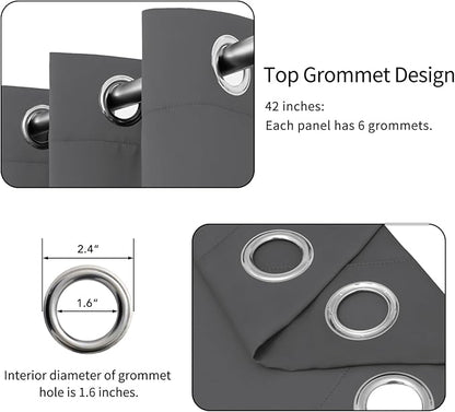 Easy-Going Blackout Curtains for Bedroom, Solid Thermal Insulated Grommet and - Image 4