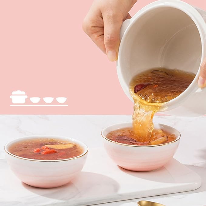 1L Ceramic Electric Stew Pot, 200W Cooker, Electric Cooking Pot - Image 9