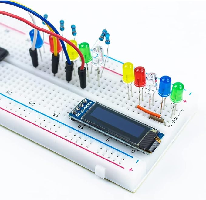 Hosyond 5 Pcs 0.91 Inch I2C IIC OLED Display Module OLED Screen DC 3.3V~5V - Image 6