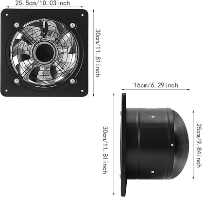 XUFOPLY 9.84 Inch Exhaust Fan, 110V 100W Wall Mounted Vent Fans 2600RPM Kitchen - Image 5