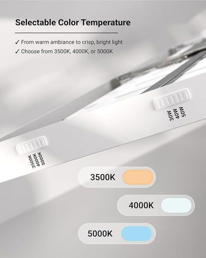 Sunco 1x4 LED Flat Panel Light, Dual Selectable CCT 3500K/4000K/5000K & - Image 3