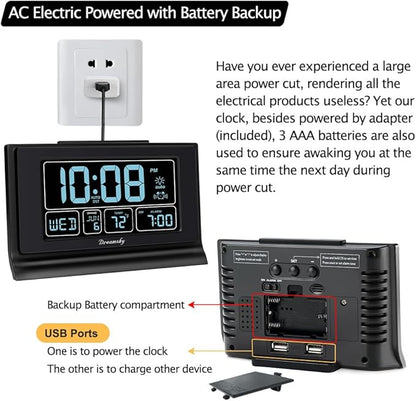DreamSky Alarm Clocks for Bedrooms - Image 5