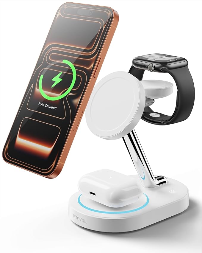 Intoval Fast Charging Station for Magsafe Apple Devices, Wireless Charger for by Intoval