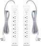2 Pack Power Strip - 15FT Long Extension Cord by Mifaso