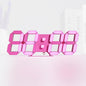KOSUMOSU Pink LED Clock 3D Wall Clock 9.7" Table Clock by KOSUMOSUTECHNOLOGY