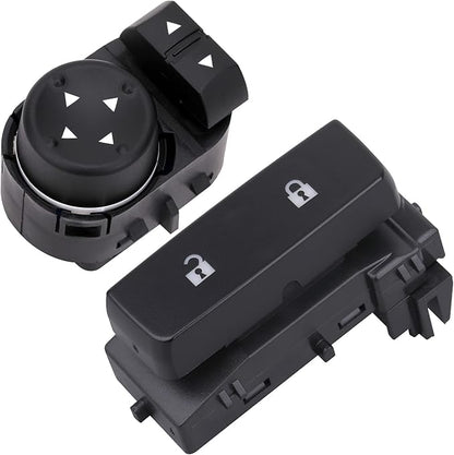 Obaee Power Window Control Switch Button & Front Driver Side Door Lock & Mirror - Image 2