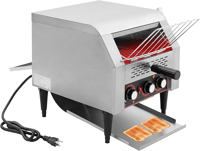 Commercial Conveyor Toaster, 350Slices/Hour 1900W Stainless Steel Heavy Duty - Image 5