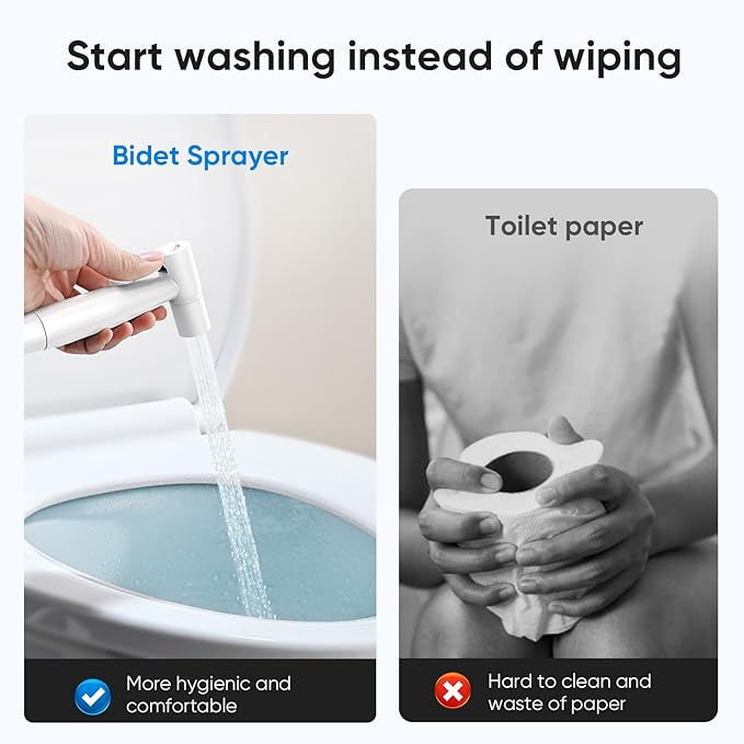 Arofa Bright White Bidet Sprayer - Image 2