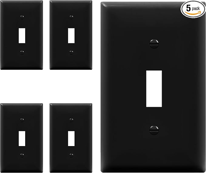 ENERLITES Toggle Light Switch Wall Plate, Gloss Finish, Standard Size 1-Gang by Enerlites