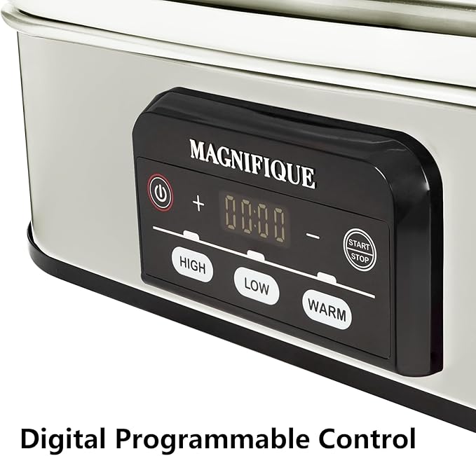 Magnifique 4 Quart Casserole Digital Slow Cooker, Premium Ceramic Bakeware - Image 2